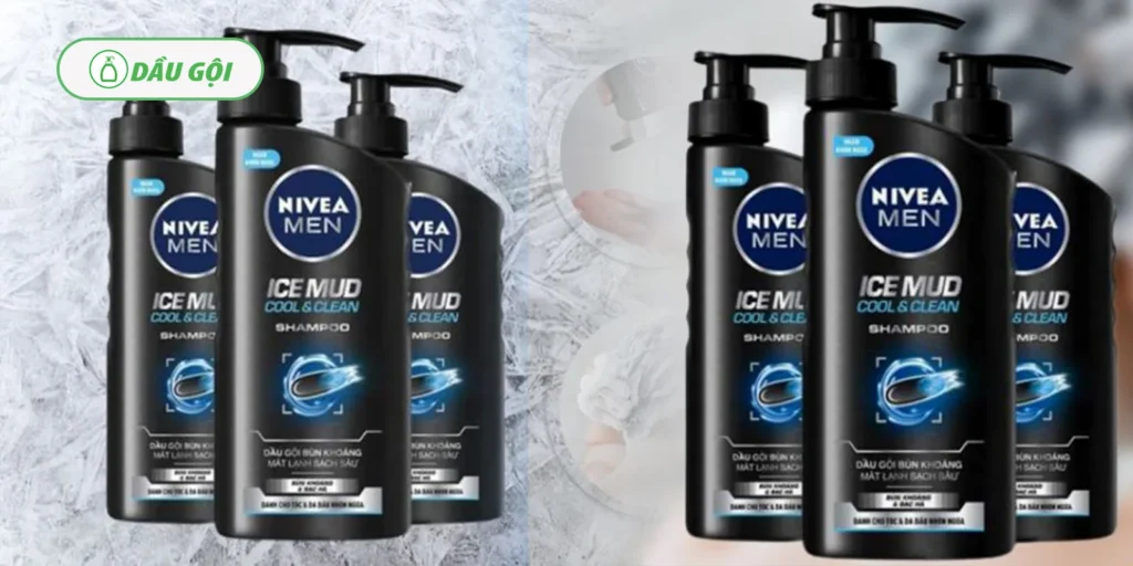 Dầu Gội Nivea Men Ice Mud Cool & Clean - Nuôi dưỡng tóc hiệu quả